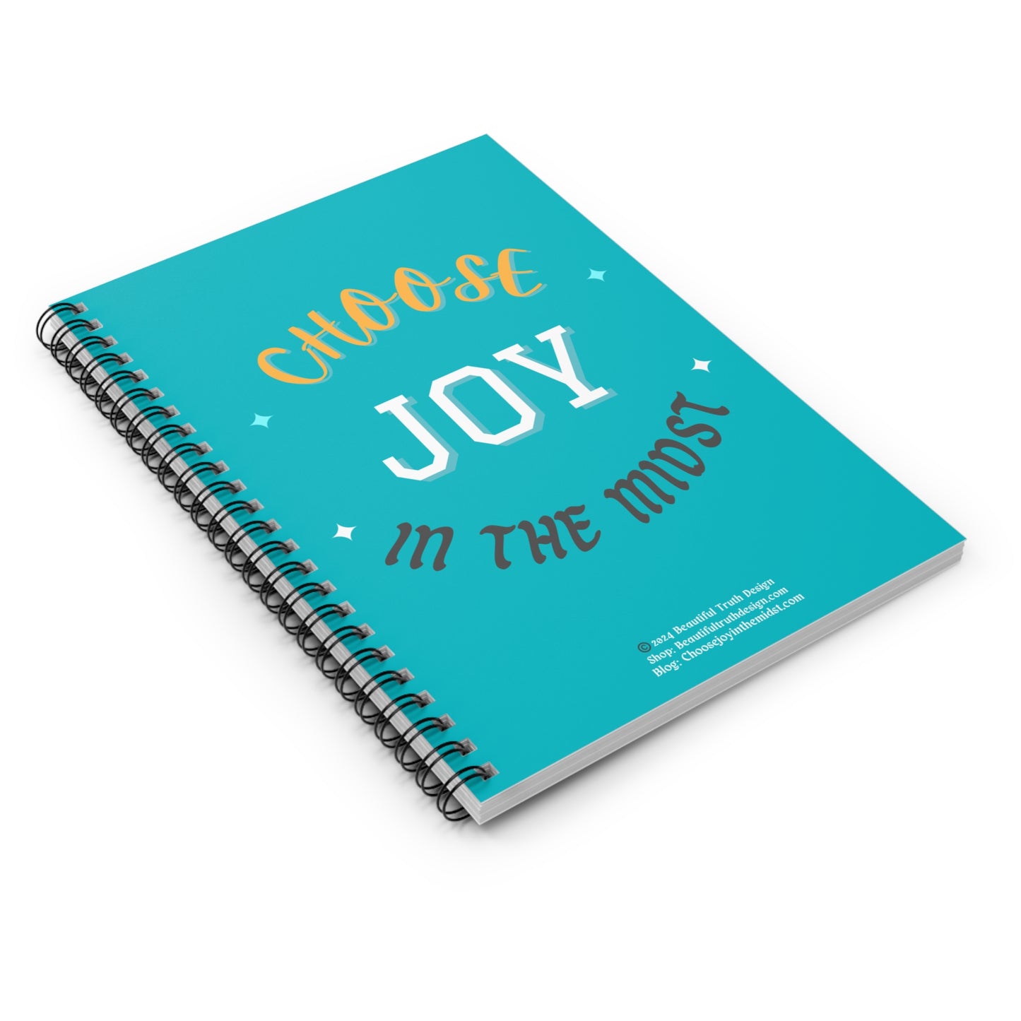 “Choose Joy In the Midst” Inspirational Spiral Notebook - Ruled Line Pages