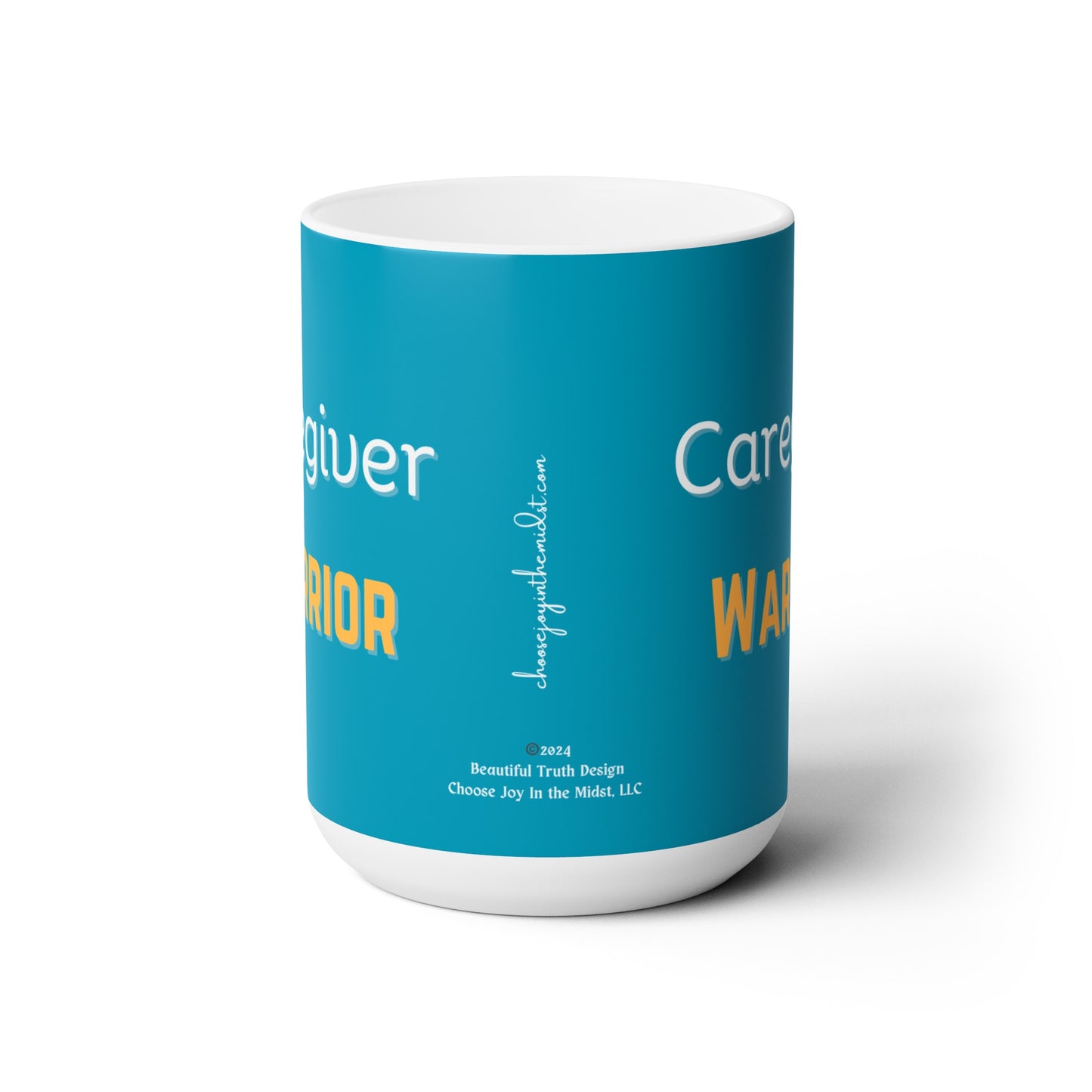 Blue “Caregiver Warrior” Ceramic Mug 15oz