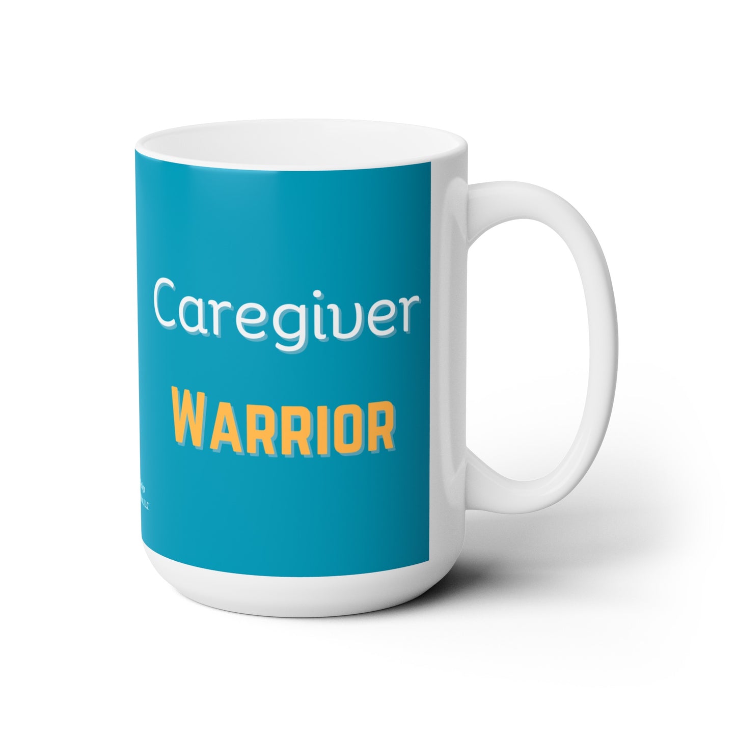 Blue “Caregiver Warrior” Ceramic Mug 15oz